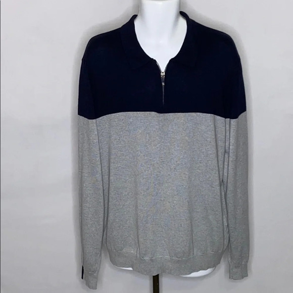 Tasso Elba 1/4 Zip Cashmere/Silk Blend Sweater- XL - Picture 1 of 7